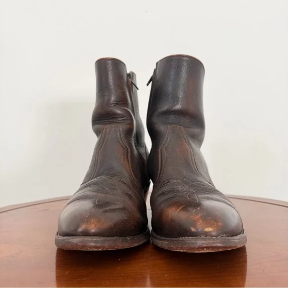 Boulet Mens Ranch Hand Tan Western Cowboy Boot | US 8.5 - Picture 4 of 8